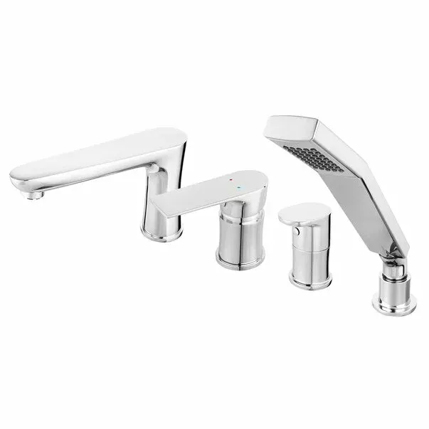 Baterie cada - dus cu 4 piese Ferro Square crom