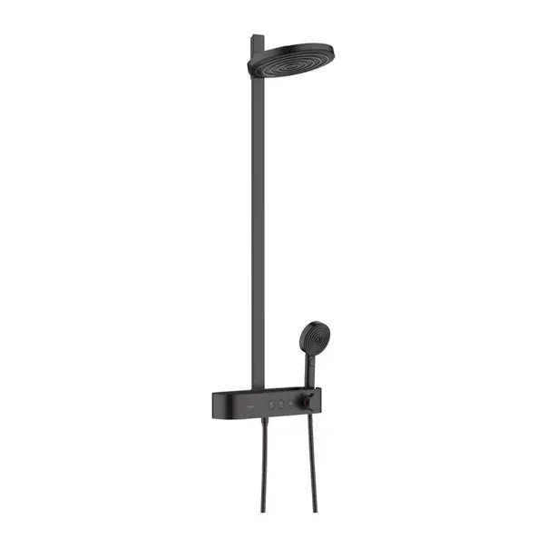 Coloana de dus Hansgrohe Pulsify S 260 negru mat cu termostat ShowerTablet Select 400