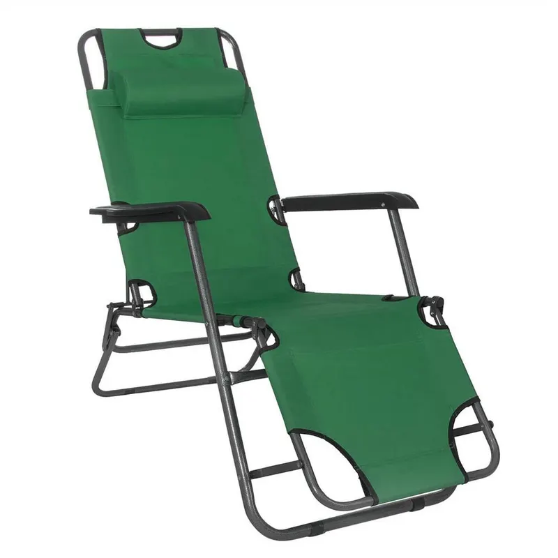 Sezlong pliabil GC5, Relax Zero Gravity, 80x60x153cm, Verde