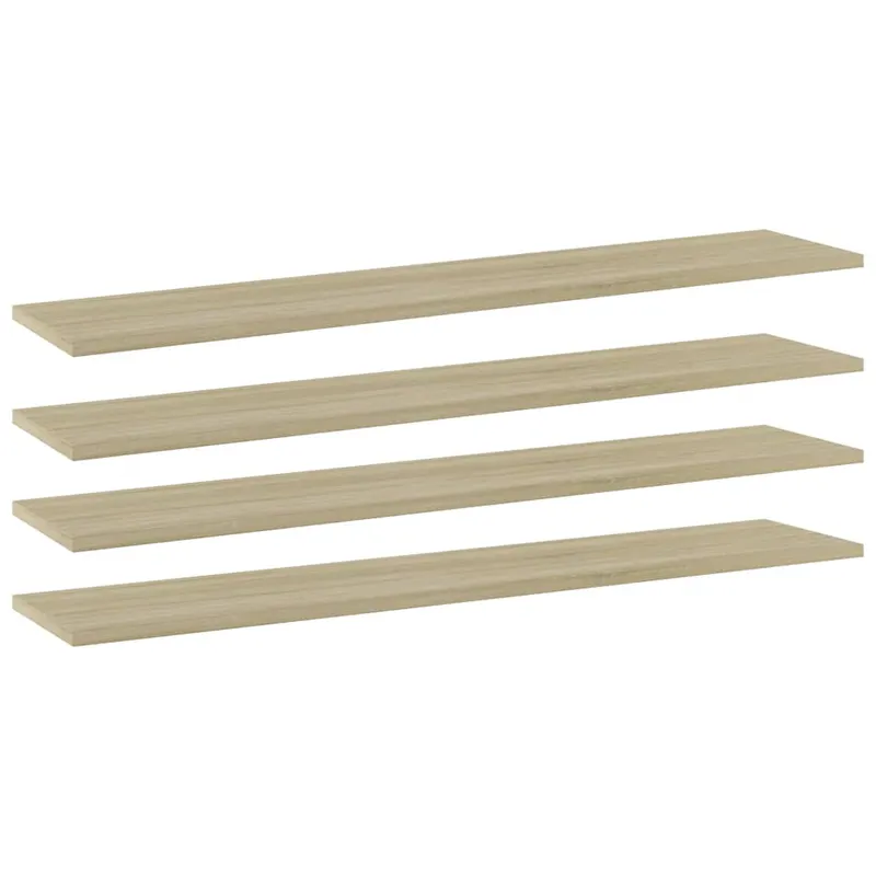 placi biblioteca, 4 buc, stejar sonoma,100 x 20 x 1,5 cm, pal
