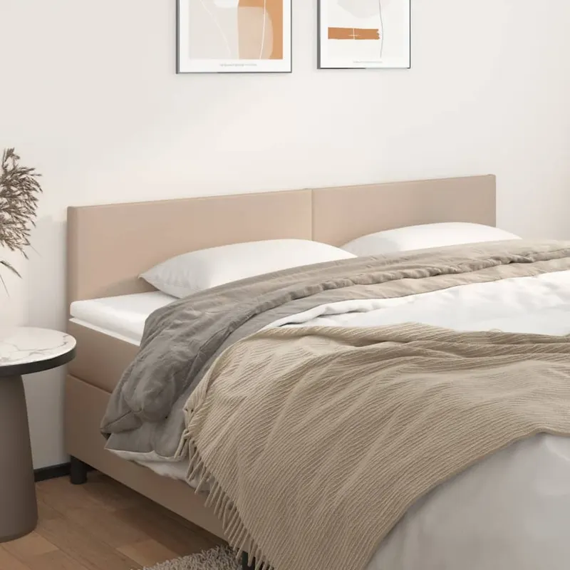 tablii de pat 2 buc. cappuccino 80x5x78/88 cm piele ecologica