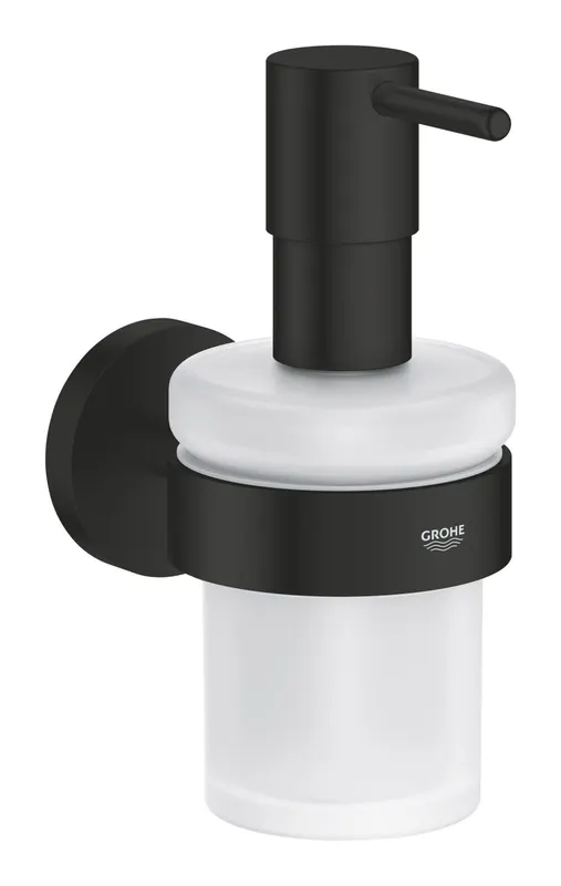 Dozator sapun Grohe 1022572430, 144 mm, 126 mm, 2 orificii instalare, 160 volum ml, pe perete, Negru