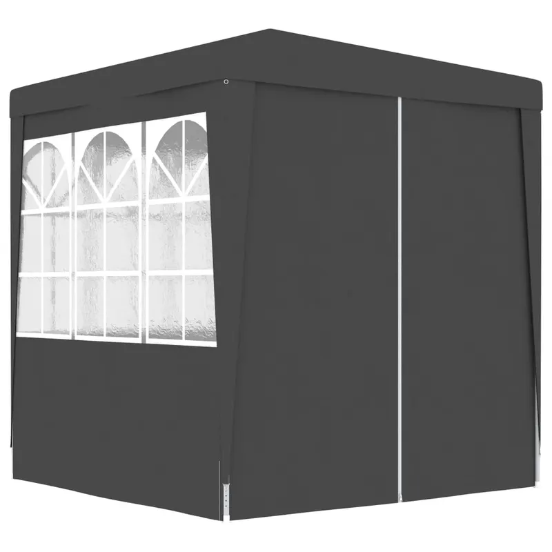 cort de petrecere profesional cu pereti antracit 2x2 m 90 g/m2