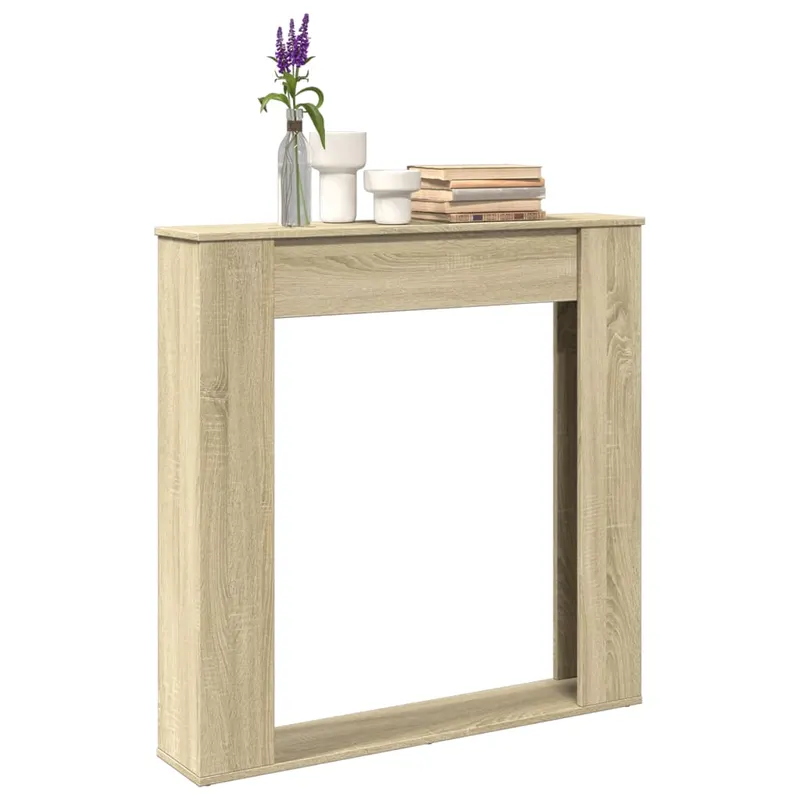 masca de semineu, stejar sonoma, 100x20x100 cm, lemn prelucrat