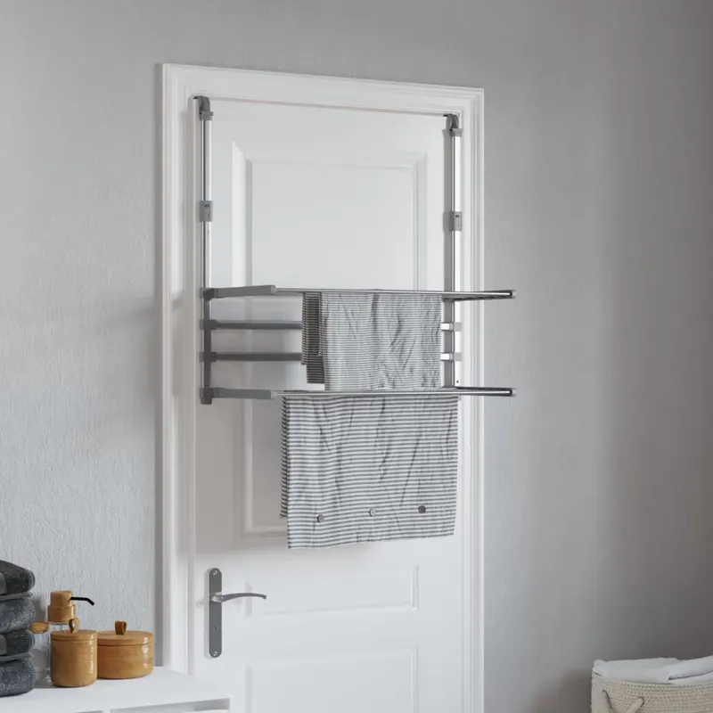 suport de uscare pentru balcon 89x25x(60-95) cm aluminiu