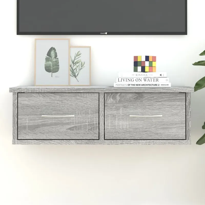dulap de perete, sonoma gri, 60x26x18,5 cm, lemn prelucrat