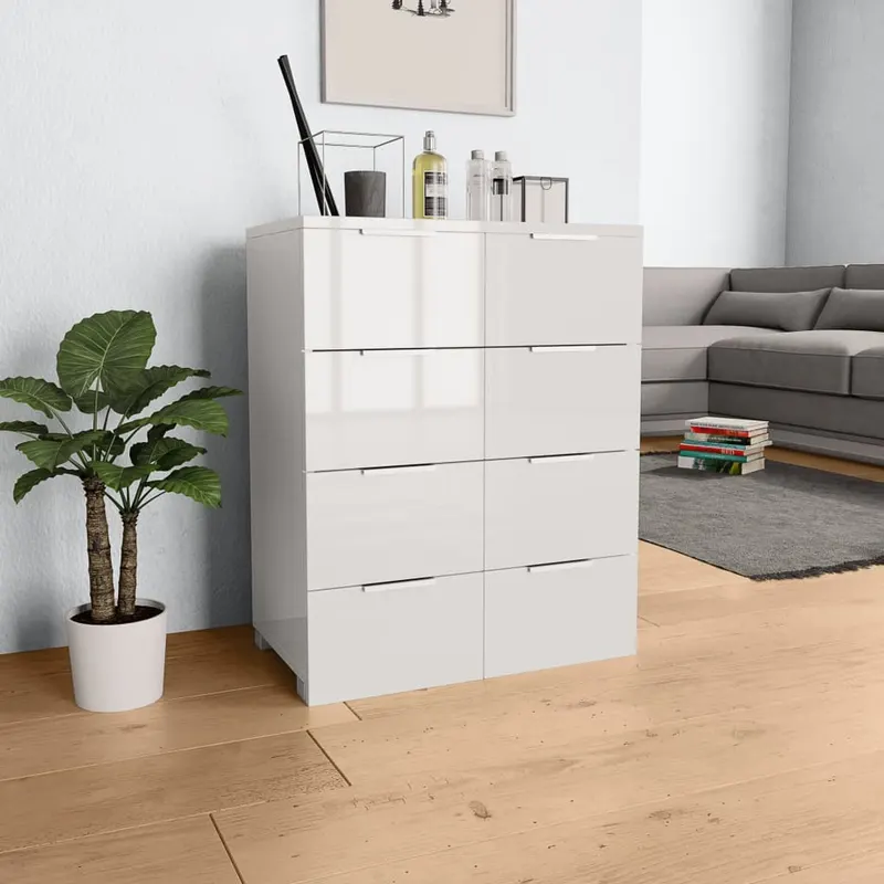 dulap, alb extralucios, 60x35x80 cm, lemn prelucrat