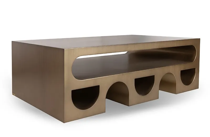 Masuta de cafea SARELA 130 x 80 x 42 CM - Gold
