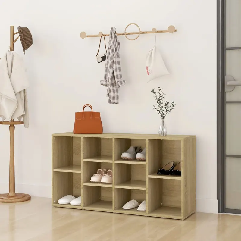 bancheta pantofar, stejar sonoma, 103x30x54,5 cm, pal