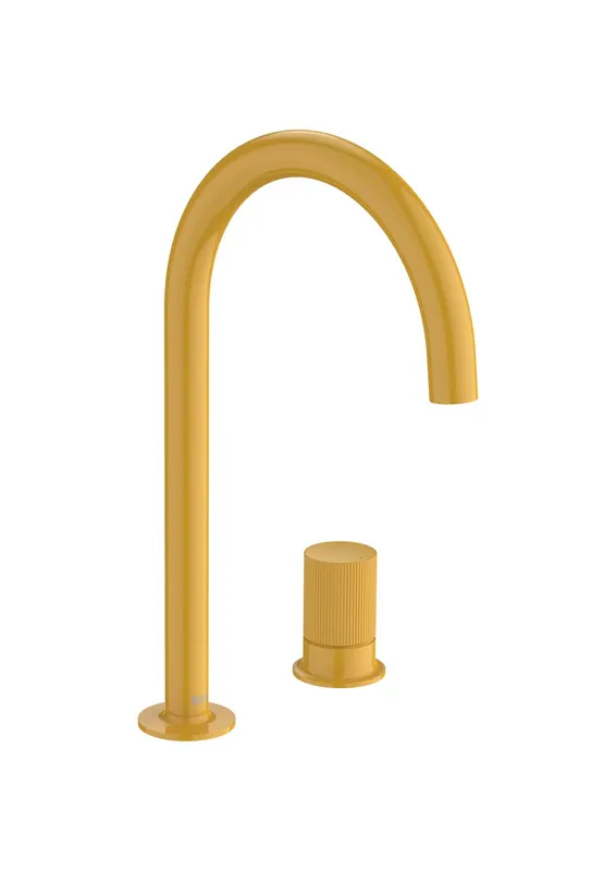Baterie lavoar Roca A5A3D3FP10, 28 mm, 5 l min, 0.5 bar, 35 mm, 287 mm, 162 mm, 460 mm, 2 orificii instalare, Galben