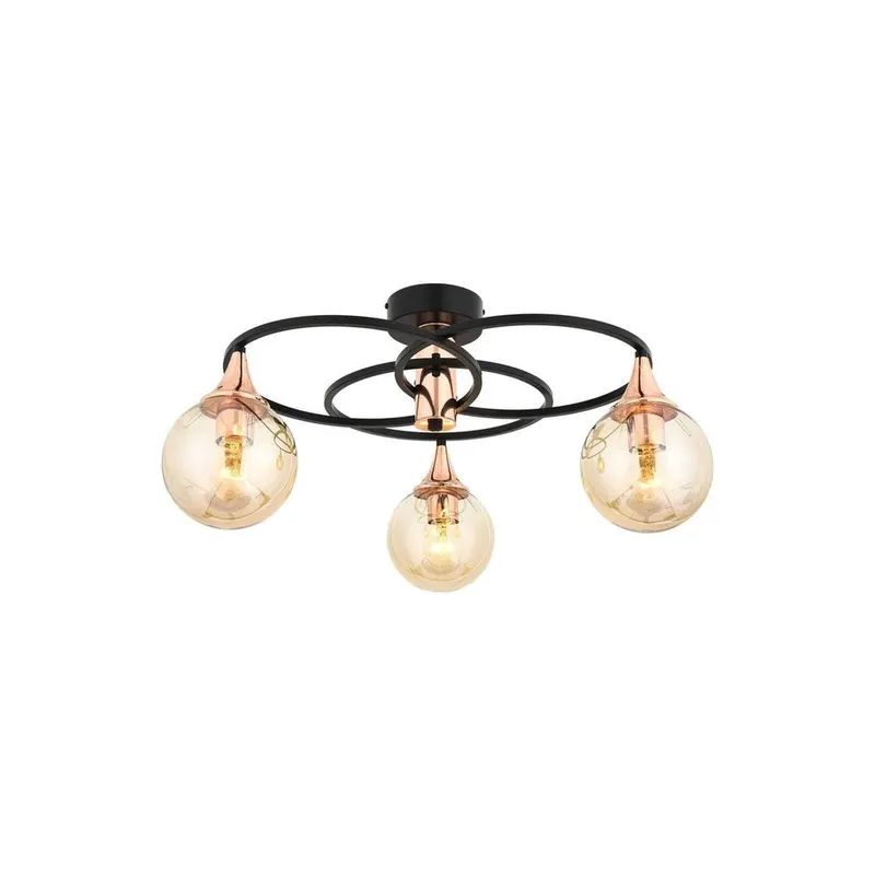 Lustra AR Chandelier, 60x60x31 cm - Bronz negru