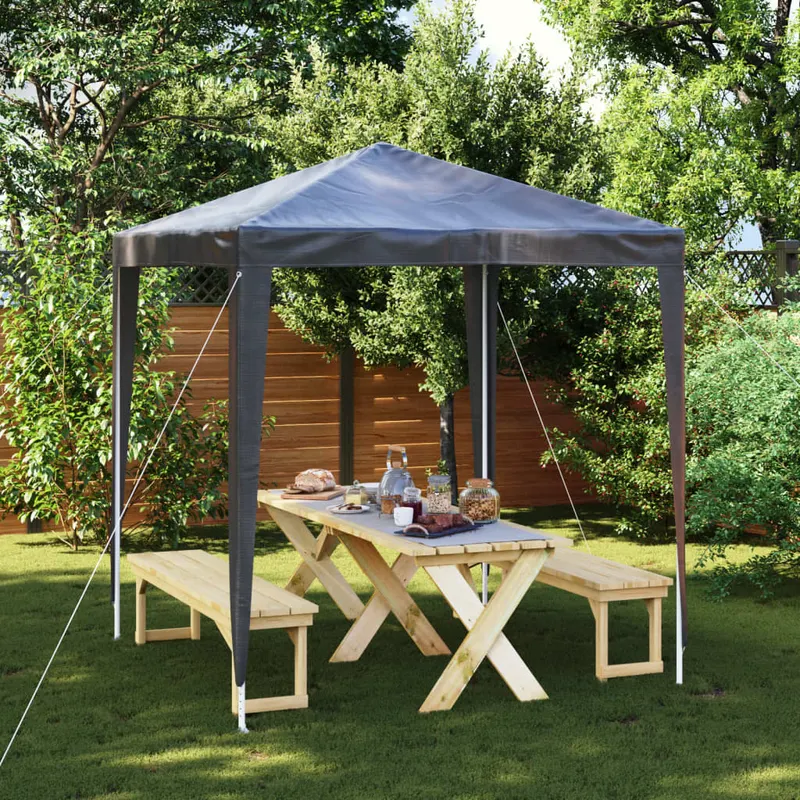 cort de petrecere profesional, antracit, 2 x 2 m
