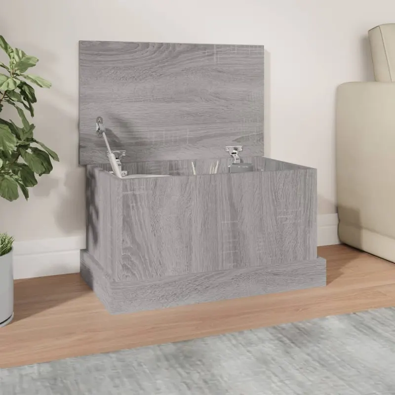 cutie de depozitare, gri sonoma, 50x30x28 cm, lemn prelucrat