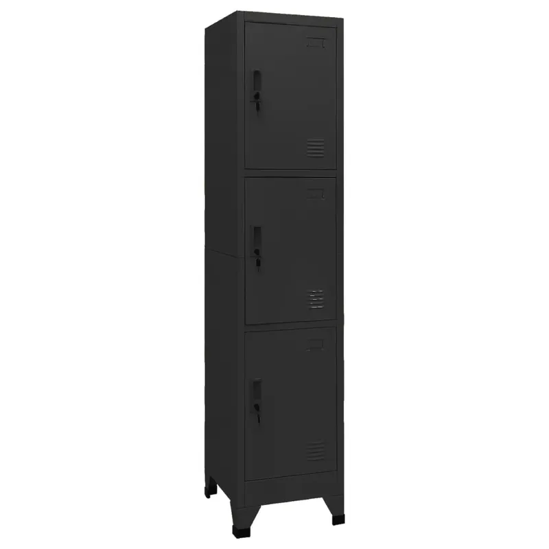 fiset, negru, 38x45x180 cm, otel
