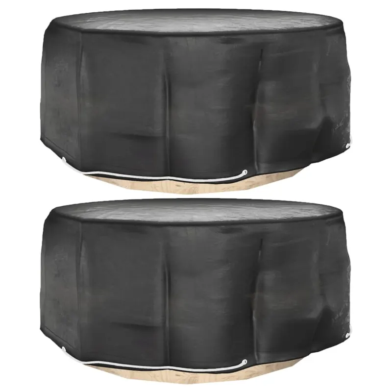 huse mobilier de gradina, 2 buc., 10 ocheti, rotund, Ø230x90 cm