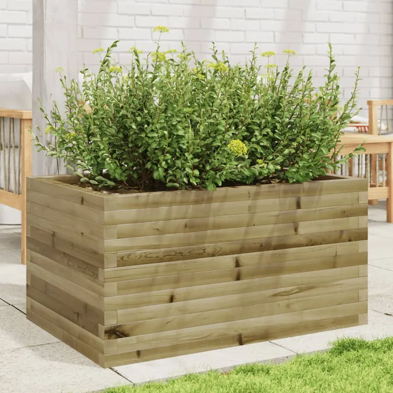 jardiniera de gradina, 90x60x45,5 cm, lemn de pin impregnat