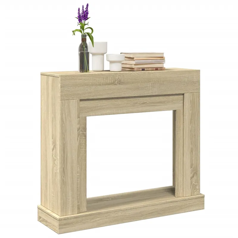 masca de semineu, stejar sonoma, 100x30x87,5 cm, lemn prelucrat
