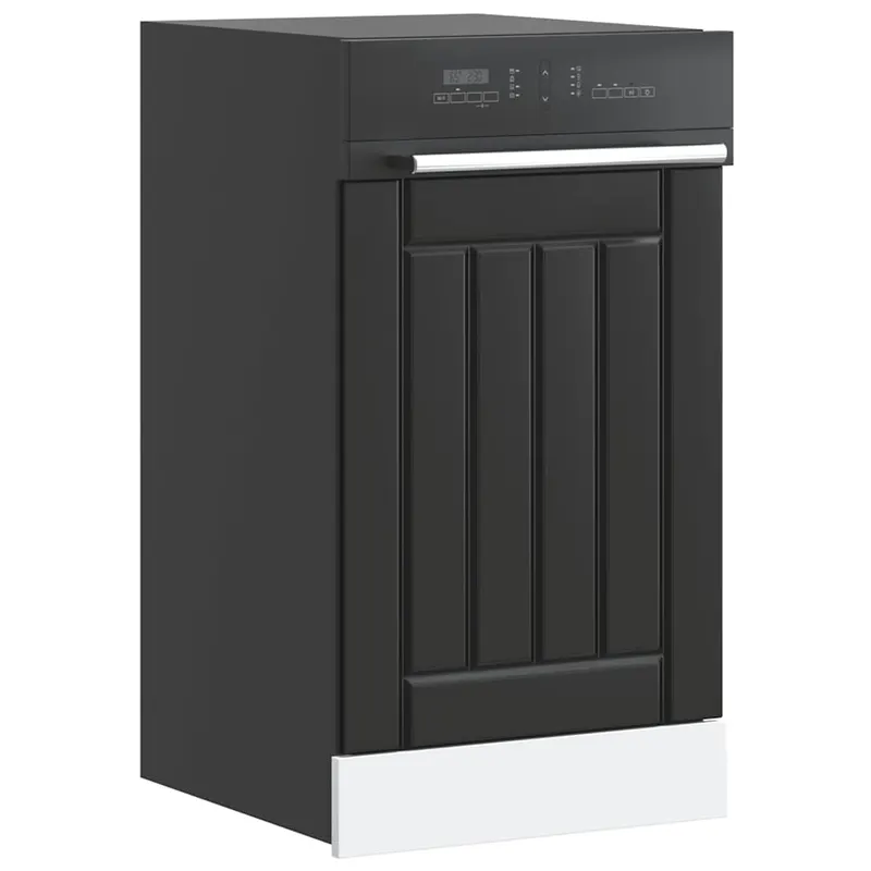 panou pentru masina de spalat vase „lucca” lemn negru prelucrat