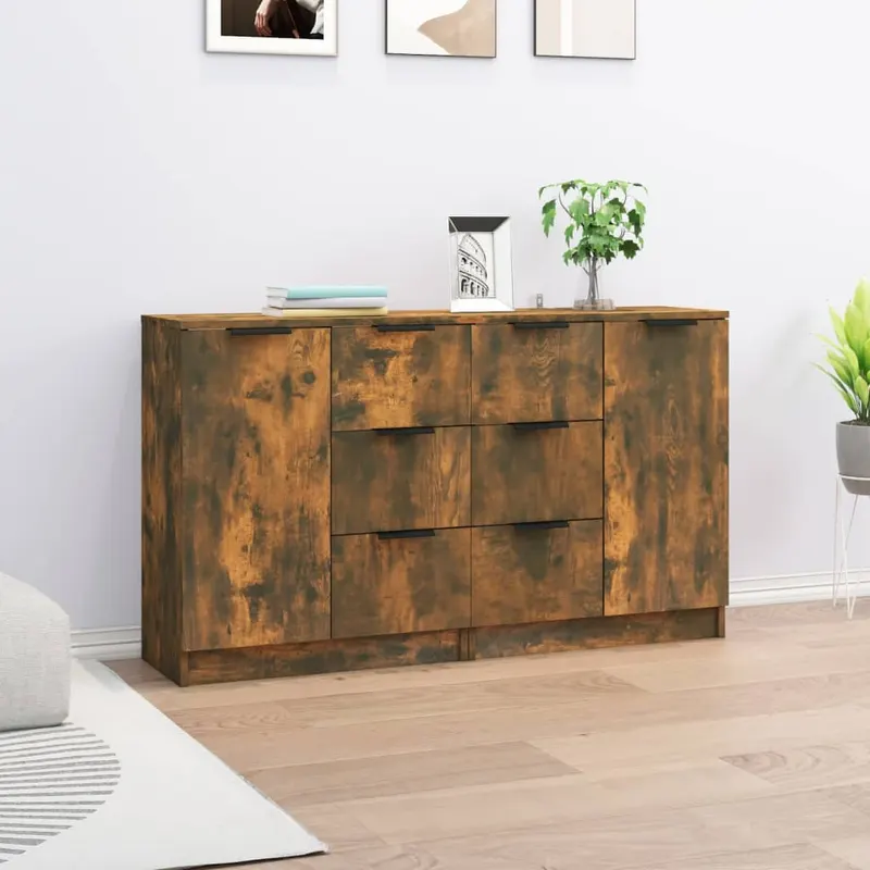 servanta, stejar fumuriu, 60x30x70 cm, lemn prelucrat