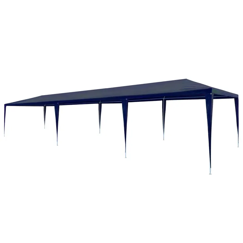 cort de petrecere, albastru, 3 x 9 m, pe