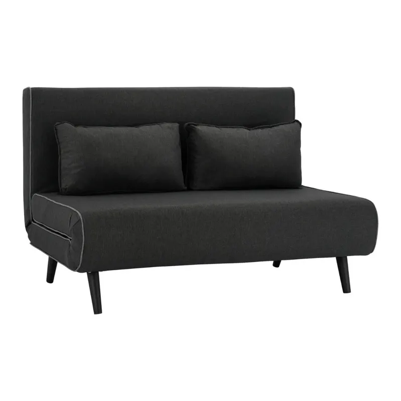 Canapea extensibila 2 locuri ROSKIS DARK GREY 140 CM - Gri inchis