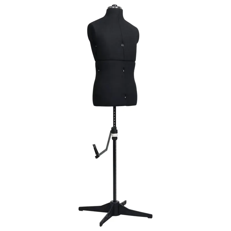 manechin croitorie reglabil barbati, negru, dimensiune 37-45