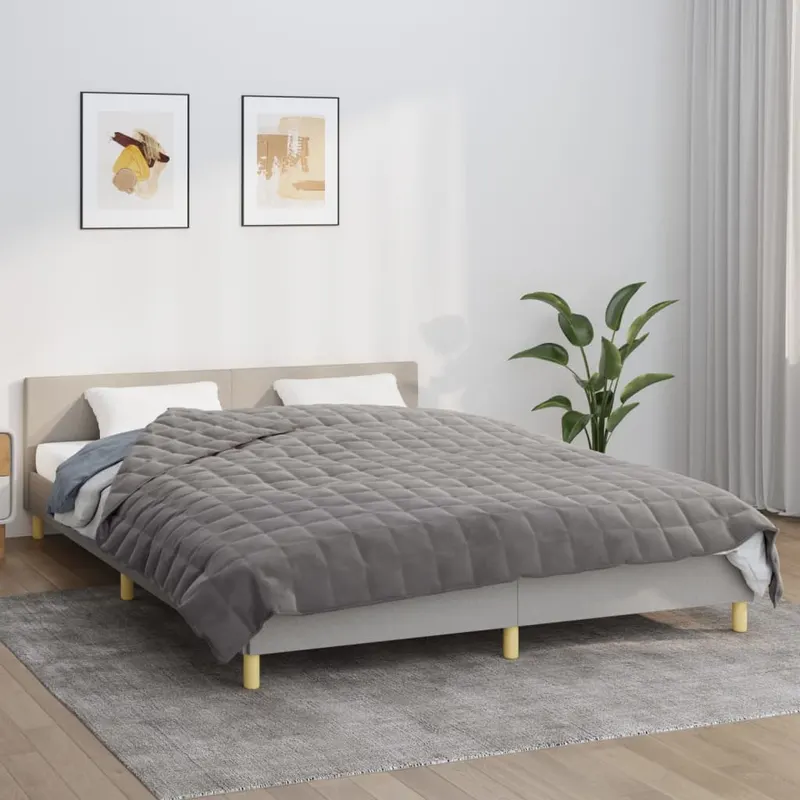 patura grea, gri, 200x220 cm, 9 kg, material textil