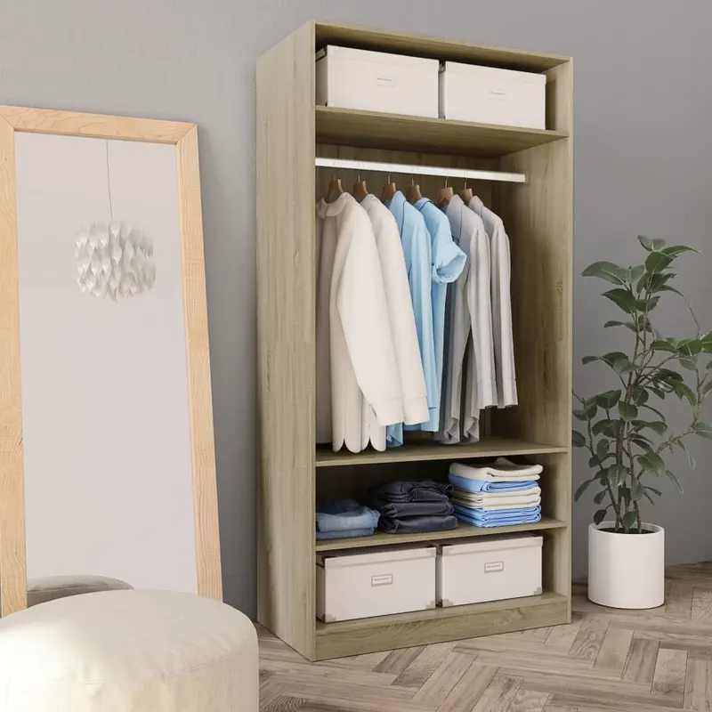 sifonier, stejar sonoma, 100x50x200 cm, lemn prelucrat