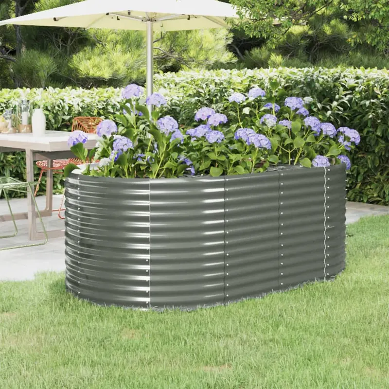 strat inaltat gradina 175x100x68 cm otel vopsit electrostatic