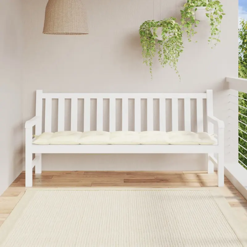 perna banca de gradina, crem, 180x50x7 cm, textil oxford