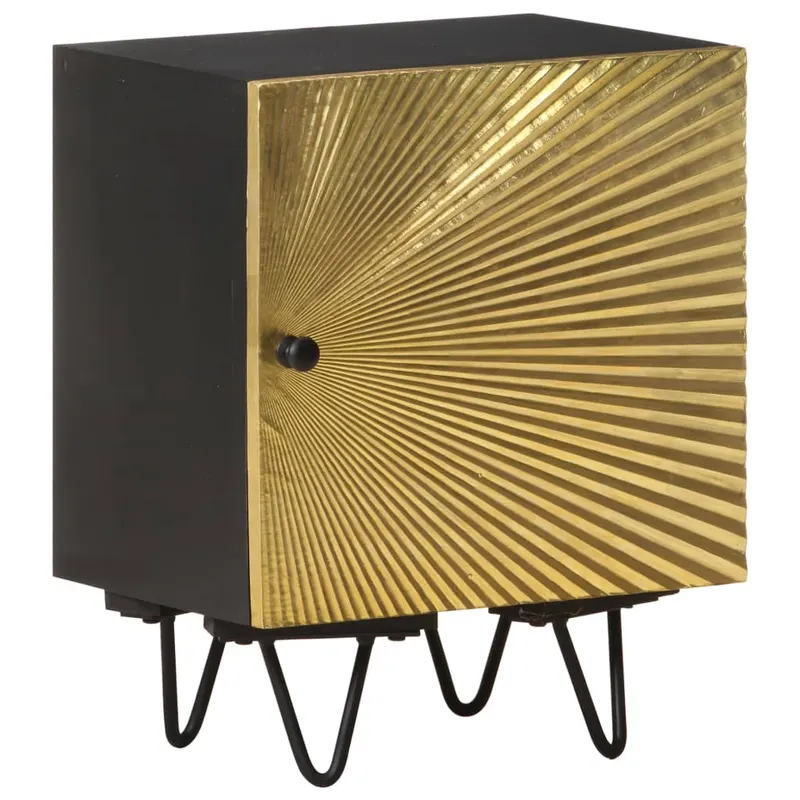 noptiera cu front alama, 40x30x50 cm, lemn masiv de mango