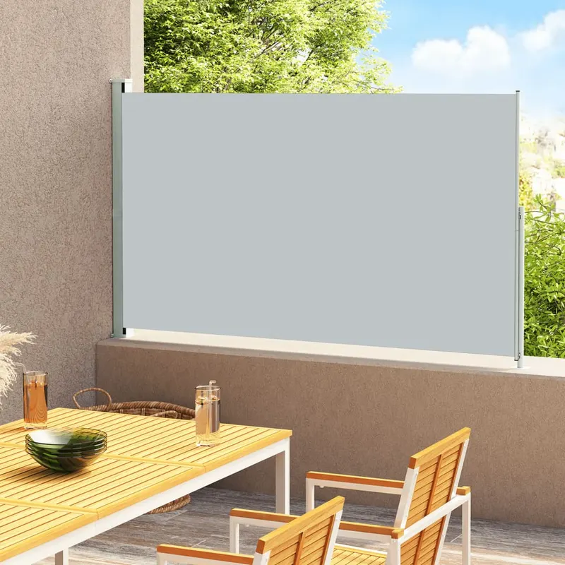 copertina laterala retractabila de terasa, gri, 220x300 cm