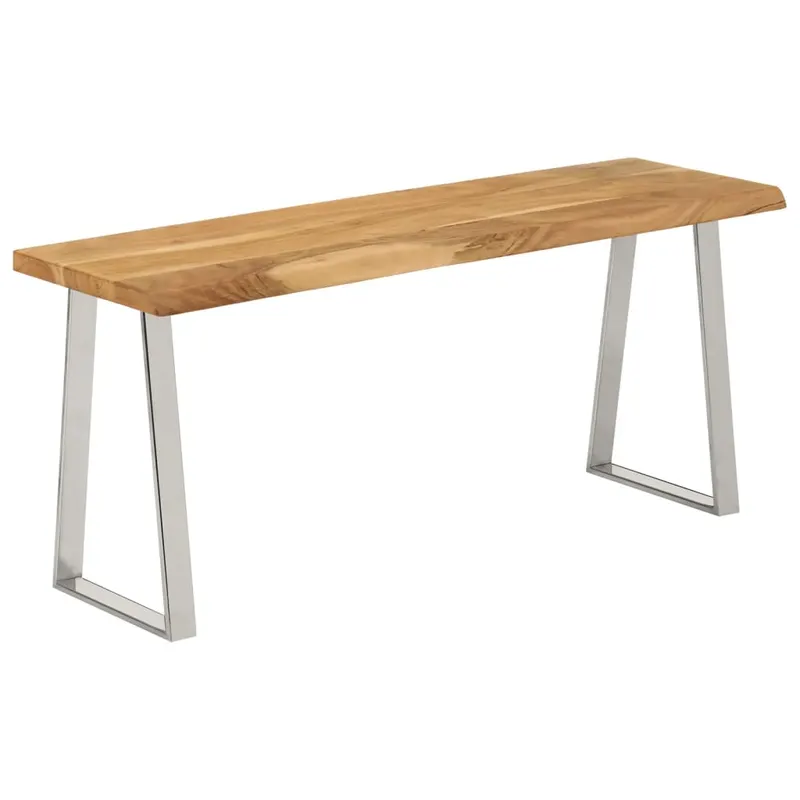 Banca cu margini naturale 105 cm, lemn masiv de acacia