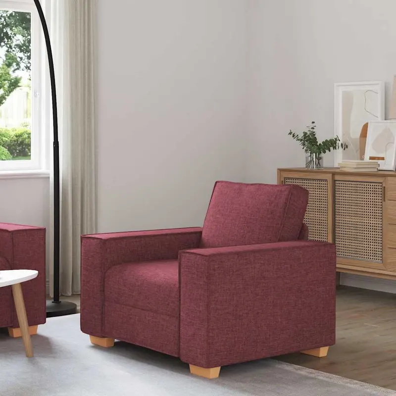 fotoliu canapea rosu vin, 60 cm, material textil
