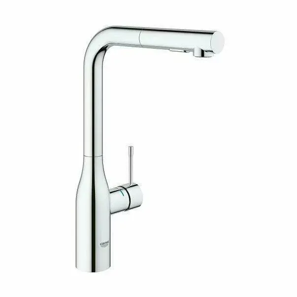 Baterie bucatarie cu dus extractabil Grohe Essence inalta crom lucios