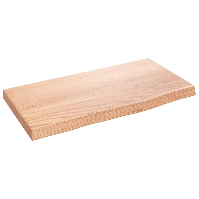 polita perete maro deschis 40x20x2 cm lemn masiv stejar tratat