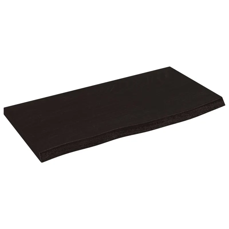 raft de perete maro inchis 60x30x2 cm lemn masiv stejar tratat