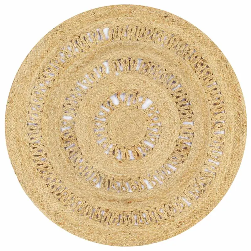 covor manual din iuta impletita, 90 cm
