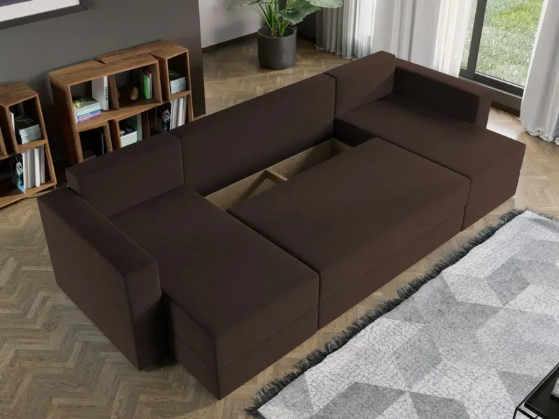 Coltar U Extensibil cu lada Alfa maro — imaginea 3