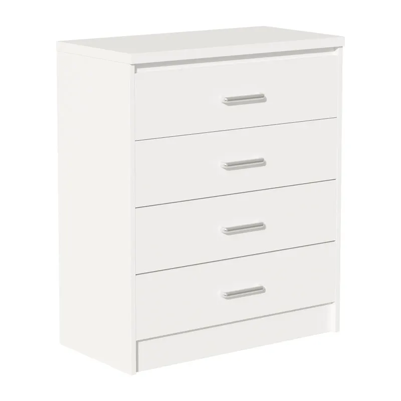 Comoda cu 4 sertare Olympus, Alba, 80x40x95 cm - Alb