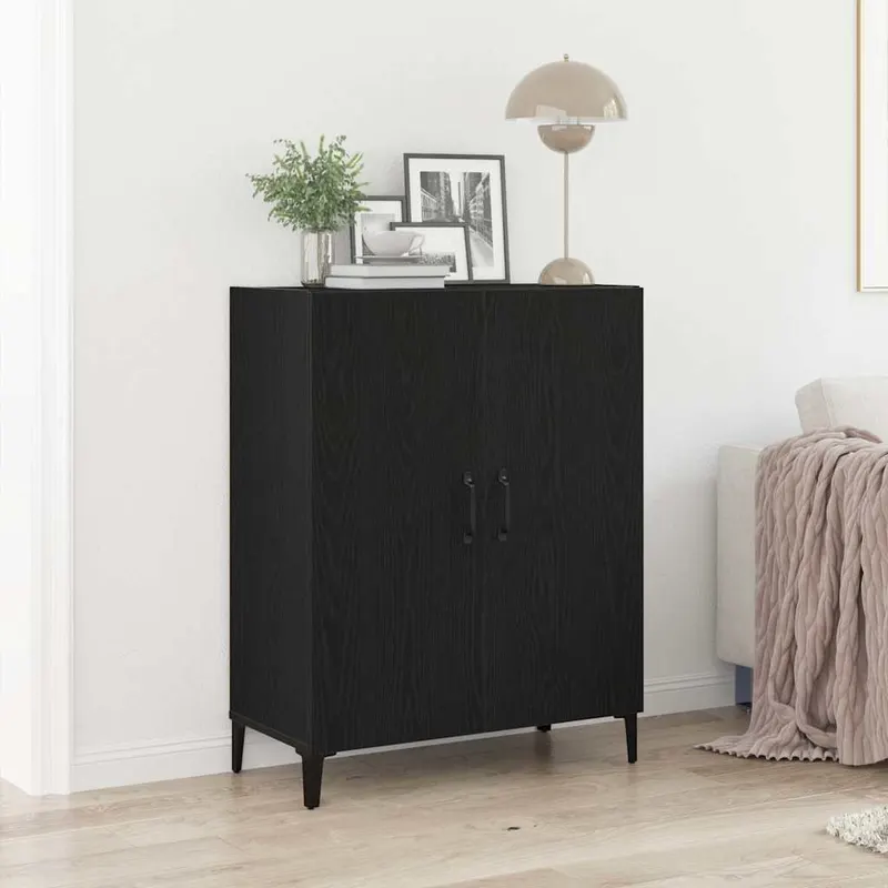bufeta stejar negru 69,5x34x90 cm lemn prelucrat