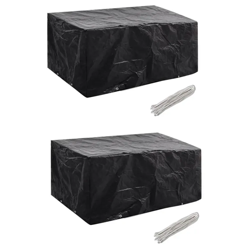 huse mobilier gradina 2 buc. 180x140 cm set poliratan 8 ocheti