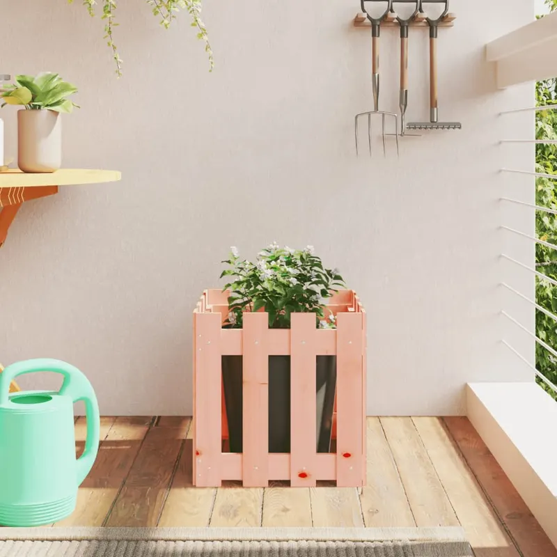 jardiniera gradina design gard, 40x40x40 cm, lemn masiv douglas
