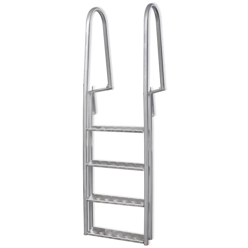 scara amdocare/piscina cu 4 trepte, aluminiu, 167 cm