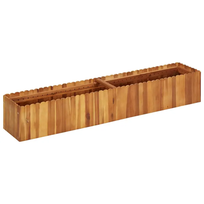 strat inaltat de gradina, 150x30x25 cm, lemn masiv de acacia