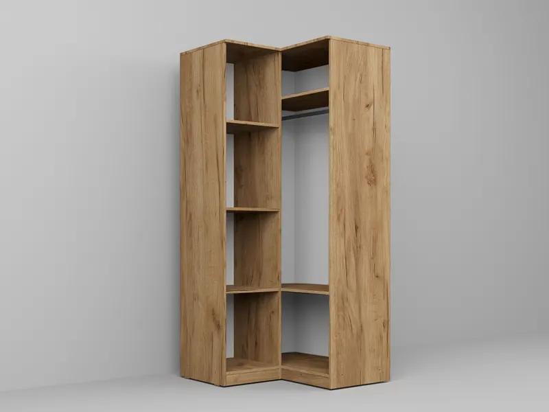 Dressing dormitor de colt Stejar Auriu 86,8/89 cm