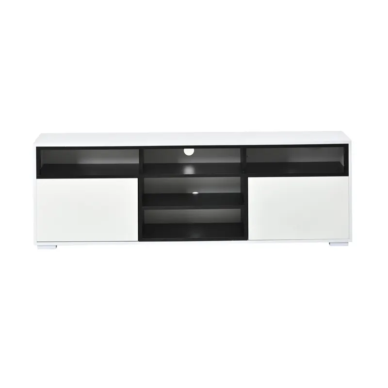 Comodă TV LED, Alb