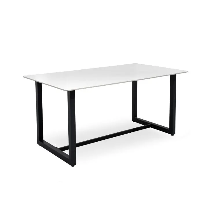 Masa ELVAR BLACK LEGS 160x90 CM - Alb