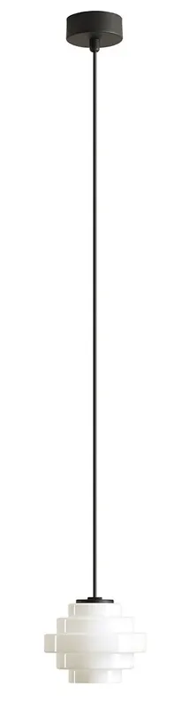 Lampa suspendata LINNEA - Alb lăptos / Ø14 cm
