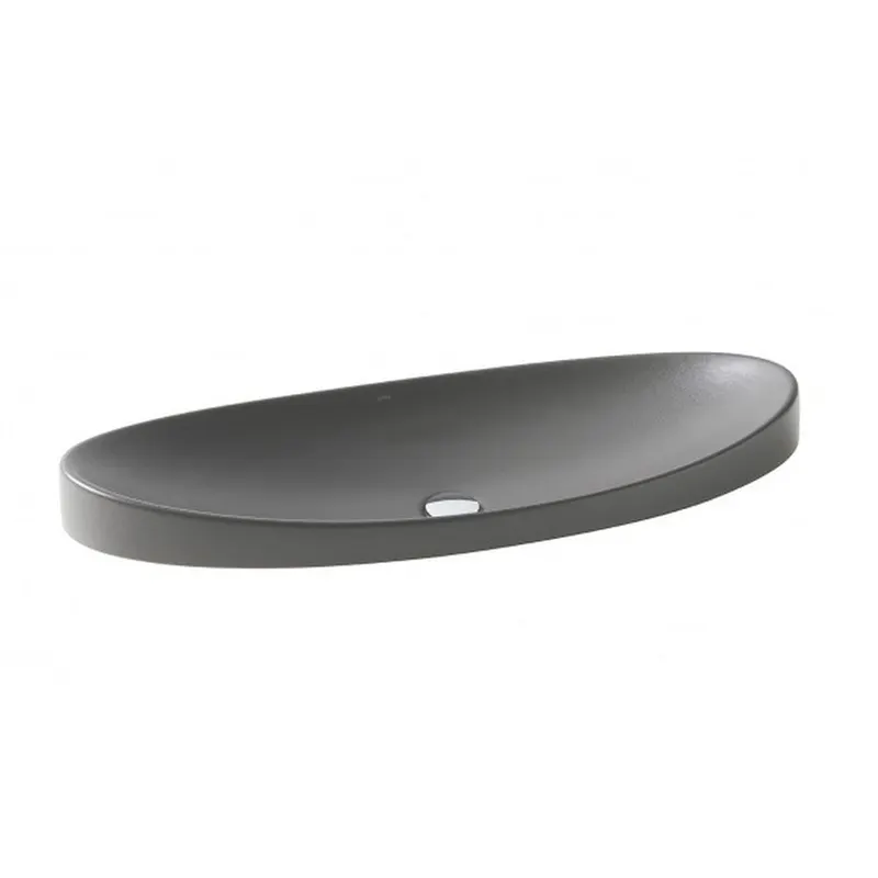 Lavoar incastrat gri inchis mat 90 cm, oval, Gala Klea